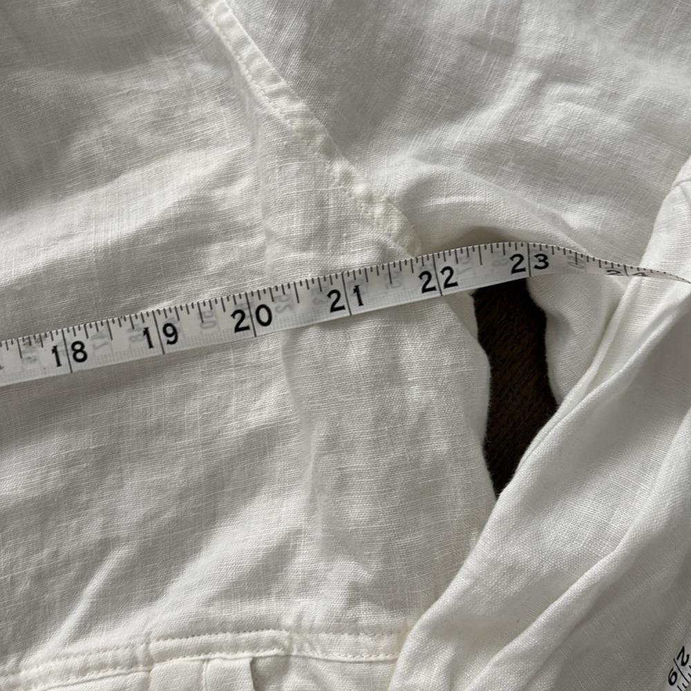 Billy Reid White linen feminine bomber Jacket - Picture 10 of 11
